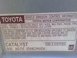 2009 TOYOTA CAMRY, BLUE, HYBRID, 2.4L, AT,   Z25086